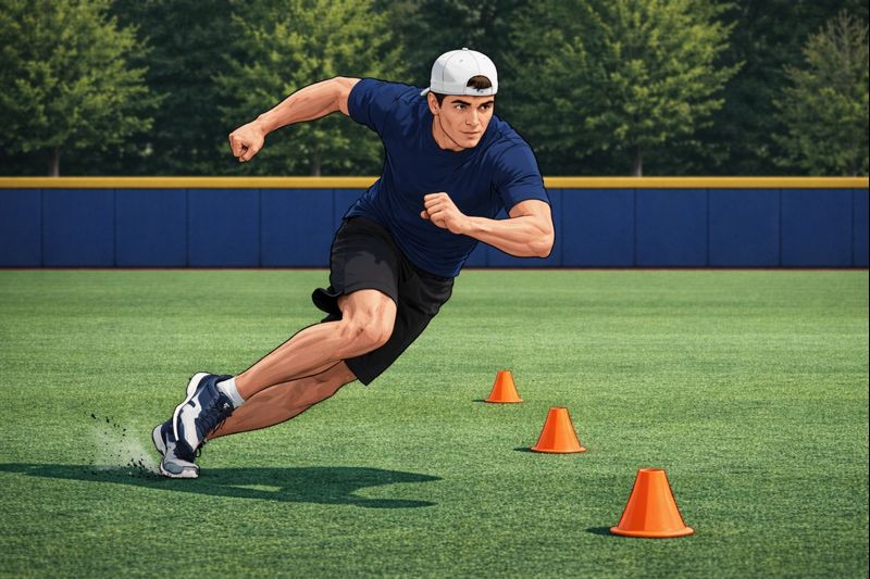 Pitcher throwing with gridlines overlay